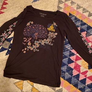 Lucky Brand • Embroidered India Tee 3/4 Sleeve